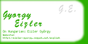 gyorgy eizler business card