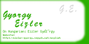 gyorgy eizler business card